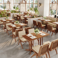 Meubles de restaurant commerciaux, banquettes en bois, canapés rembourrés, bancs avec table à manger et chaises, couleur et taille personnalisées