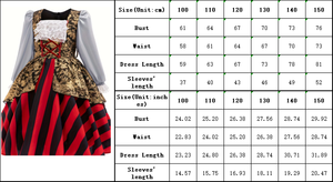 Conjunto <span class=keywords><strong>de</strong></span> Disfraz <span class=keywords><strong>de</strong></span> 5 Piezas <span class=keywords><strong>para</strong></span> Niñas, Estilo Corte Noble, Tema Pirata (Antifaz, Sombrero, Vestido, Guantes Blancos, Cinturón) - Product Image 6