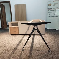 Cadre de bureau exécutif en forme de L, mobilier de bureau moderne, cadre de table en métal, bureau d'ordinateur en forme de L