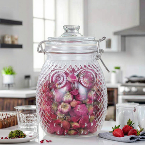 Contenitore per vasetti per alimenti in <span class=keywords><strong>vetro</strong></span> a tenuta stagna a forma di gufo da 1000ml,1400ml,2000ml <span class=keywords><strong>con</strong></span> coperchio ermetico e <span class=keywords><strong>guarnizione</strong></span> in silicone - Product Image 6