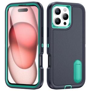 Funda protectora completa para teléfono móvil 360 para iPhone 16 Pro Max 3 en 1, fundas para teléfono con soporte para iPhone 13 14 15 16 - Product Image 1