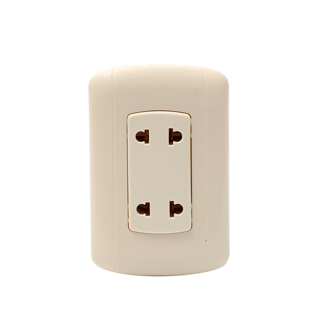 White 3 Outlet 2 Wire 2 Pin 13A-220-250V Electric Wall Socket with NFC 12 Months Warranty