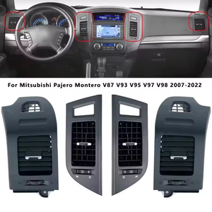 Rejilla de ventilación central lateral plateada y negra para el tablero, compatible con <span class=keywords><strong>Mitsubishi</strong></span> Pajero 2007 a 2020, para el <span class=keywords><strong>aire</strong></span> <span class=keywords><strong>acondicionado</strong></span> interior del coche. - Product Image 5
