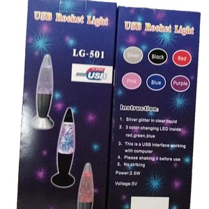 <b>Usb</b> Led Rocket Lamp La 501 Blue Color Changing Desk Lamp With <b>Switch</b> Control Modern Design Plastic Body - Product Image 5