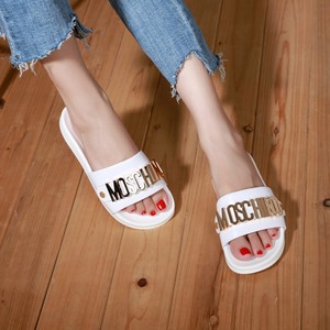 Sandales plates confortables et antidérapantes pour femmes, style décontracté, avec lettres, grandes tailles disponibles - Product Image 2