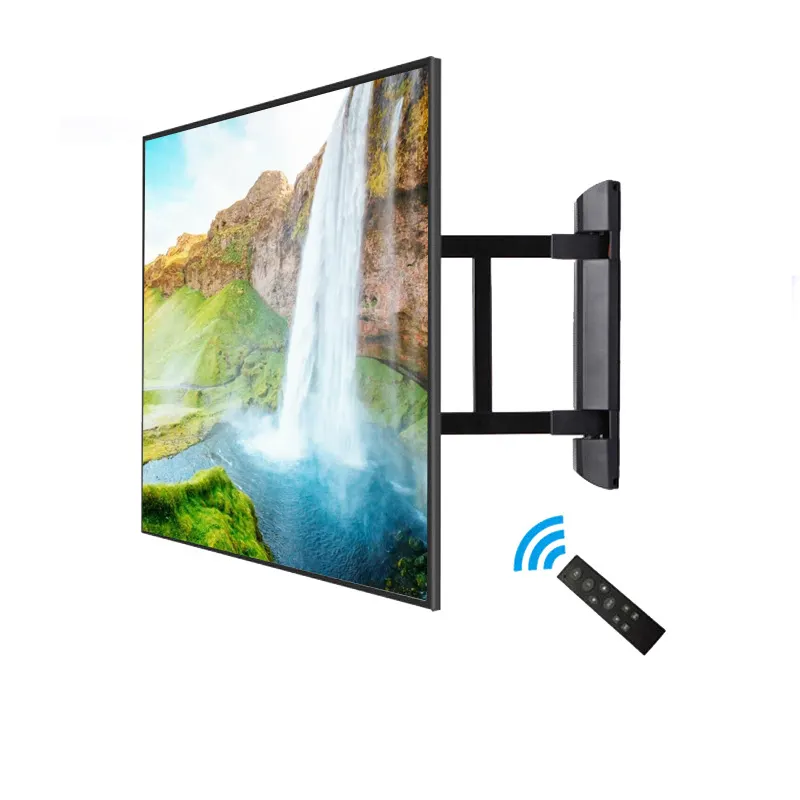 Elektrische Tv Muurbeugel Smart Afstandsbediening Extension Gemotoriseerde Swivel Tv Mount Full Motion Televisie Stand Lift