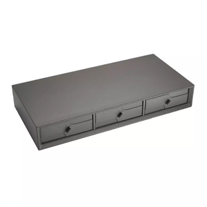 Caja de almacenamiento de cuero de alta gama con cajones, organizador de armario de terciopelo para vestidor - Product Image 5