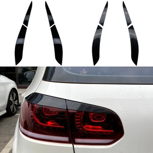 Auto <b>Head</b> Light Lamp Eyelids Eyebrow Headlight Decoration Car <b>Styling</b> Trim for VW Golf MK6 GTI R Body Kit Car Accessories - Product Image 1