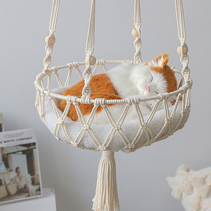 Boho suspendu chat hamac lit tissé à la main macramé animal de compagnie mur meubles tapisserie pour <span class=keywords><strong>intérieur</strong></span> extérieur décor à la <span class=keywords><strong>maison</strong></span> - Product Image 1