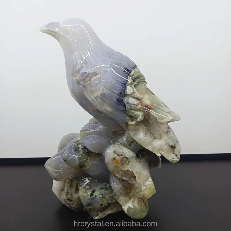 Customized Bird Crystal Crafts Wholesale Ocean Jasper Bird Carving Crystal Animals Figurines