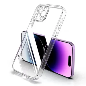 透明超薄TPU防震手机外壳，适用于iphone 14 13 12 11 Pro Max SE软TPU硅胶透明后盖