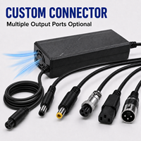Chargeur universel pour vélo électrique 54,6 V 2 A, batterie lithium, multi-interface, prise US/EU/UK, certifié CE/FCC/RoHS, OVP/OCP/SCP