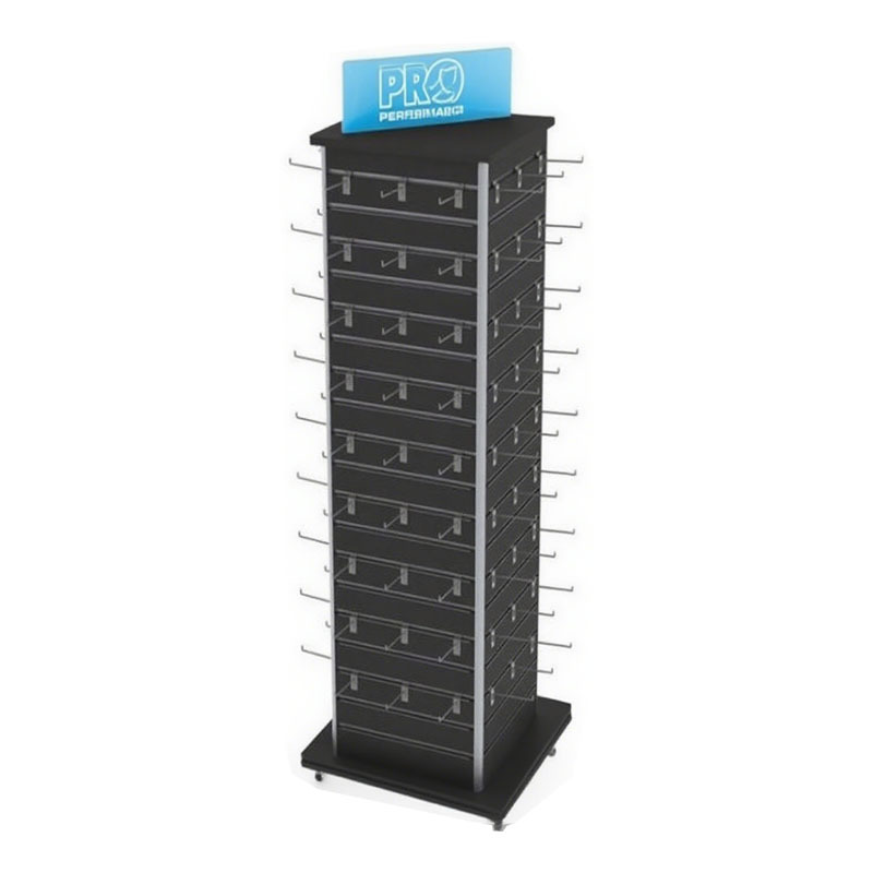 Apache Custom Floor Standing Mobile Phone Accessories Display Stand – Double-Sided Rolling Metal Pegboard Rack for Retail Stores — view 2