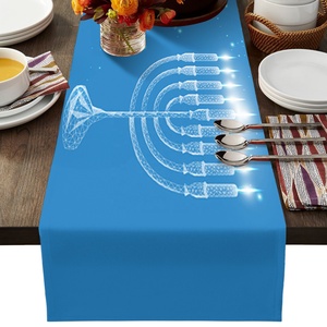 Khăn Trải Bàn Chanukah Menorah Do Thái, Khăn Trải Bàn Trang Trí Bàn Ăn Nhà Bếp Lễ Hội Happy Hanukkah Menorah - Product Image 2