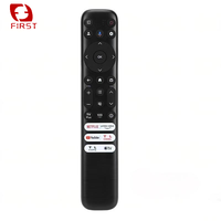 Control Remoto de Código Fijo Modelo Voz Negro con Alcance de 10m RC902V/RC813 para TV TCL con Material Plástico y Silicona