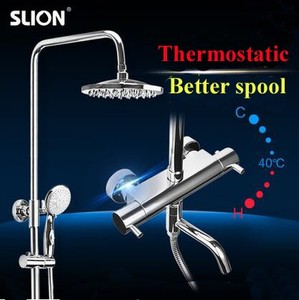 Barra doccia termostatica a vista con valvola, collettore rigido e soffione a mano da 8 pollici <span class=keywords><strong>Vernet</strong></span> - Product Image 4