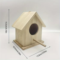 Nichoir à oiseaux suspendu naturel en bois pour l'extérieur, maison en bois simple pour oiseaux