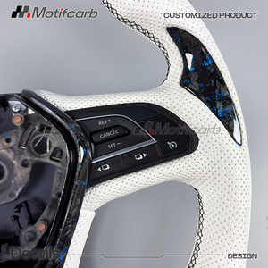 Volante de fibra de carbono forjado azul personalizado con pantalla LED de RPM para Infiniti Q50 S QX50 QX60 Q60 Coupé 2016-2022 - Product Image 4