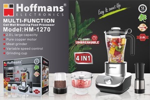 <span class=keywords><strong>Robot</strong></span> <span class=keywords><strong>culinaire</strong></span> multifonction Hoffmans 4-en-1, 1000W haute puissance, bol PC incassable 2,0L, hachoir à viande, mixeur à glace, le <span class=keywords><strong>meilleur</strong></span> pour l'Afrique - Product Image 2