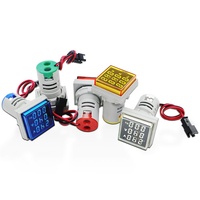 Harga Pabrik AD101-22VAHZS Square Current Voltage Hertz Meter LED AC Digital Display Signal Indicator 50-500V 22mm