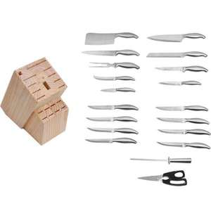 Juego de cuchillos HSK Bloc mango de madera 6 piezas 20 piezas Juego de cuchillos de acero inoxidable juego de cuchillos de cocina con bloque de madera - Product Image 4