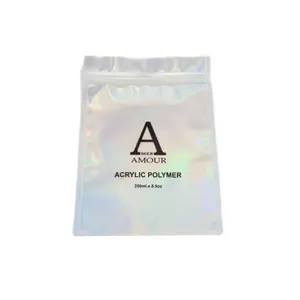 Голографическая Упаковка из майлара, сумка-мешок с застежкой-молнией, маленькая пластиковая упаковка для ювелирных изделий