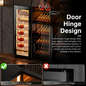 Humidor para Cigarros Cigarloong 158c, de Madera de Cedro, con Control de Temperatura Independiente y Compresor Refrigerado, Capacidad para 158 Cigarros - Product Image 3