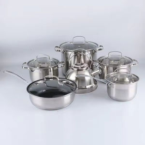 Juego de Ollas de Acero Inoxidable de Alta Calidad para el Hogar, con Tapas de Vidrio y Hervidor de Agua, Venta al Por Mayor de Fábrica - Product Image 6