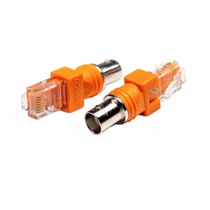 Adaptateur <span class=keywords><strong>BNC</strong></span> Femelle vers <span class=keywords><strong>RJ45</strong></span>, Convertisseur Balun Coaxial vers Ethernet 75 Ohm vers 100 Ohm, Connecteur RF 1P pour Extension Vidéo CCTV - Product Image 2