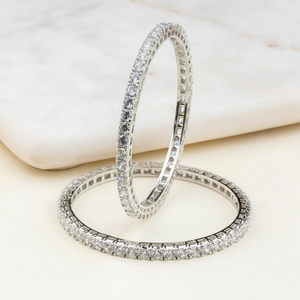 925 Argent Solitaire Moissanite Diamant 5MM Bracelet Plaqué Or Charme Bracelets pour Femmes et Filles pour Cadeaux et Fêtes - Product Image 1