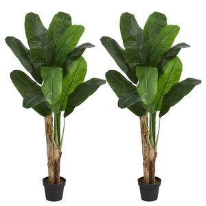 <strong>Artificial</strong> Plants Fake Leaves Greenery Shrubs Tropical Leaves <strong>Banana</strong> <strong>Tree</strong> for Indoor Outside Wedding Decor - Product Image 1