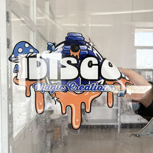 Pegatinas adhesivas estáticas de inyección de tinta, ventana imprimible, Pvc estático de vinilo adhesivo, ventana troquelada transparente negra, adhesivos estáticos para publicidad - Product Image 2