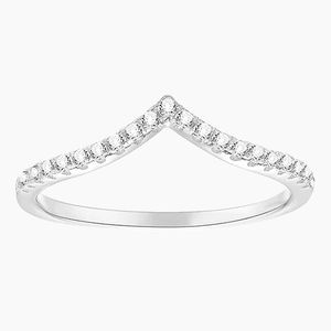 OAHLAN moda lüks takı yuvarlak kesim kübik zirkon kaplama sivri <span class=keywords><strong>V</strong></span> şekilli Women kadınlar için 925 ayar gümüş yüzük - Product Image 1