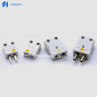 Conector Termoeléctrico de Cerámica Tipo K, Macho y Hembra, Blanco, NY-SHX/NHX-K-M/F, Resistente a Altas Temperaturas, Alta Resistencia, 5A 450V