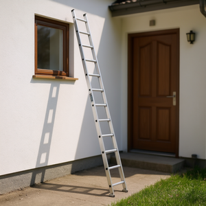 Échelle télescopique en aluminium Truper à 14 marches, type III, capacité de 300 lb, certifiée EN131 pour un usage domestique, design industriel - Product Image 2