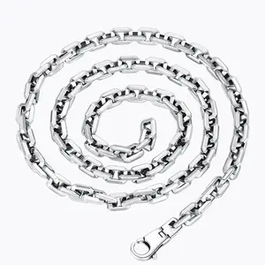 Latest Fine Jewelry Body Chunky Chain Solid 925 Sterling Silver Diamond Cut Ice Paperclip Link Chains Necklaces For Men