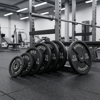 Ensemble de plaques de poids en fonte recouvertes de caoutchouc - Disques de musculation robustes pour l'entraînement à domicile