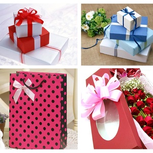 Handmade Quà Tặng Độc Đáo <span class=keywords><strong>Bow</strong></span> Pre-Gắn Tùy Chỉnh Hộp Quà Tặng Đàn Hồi Satin Ribbon Cung Cho Món Quà Bọc Trang Trí - Product Image 5