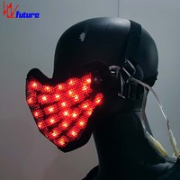 Masque LED à pixels, masque d'affichage réactif au son, costume pour DJ, club, fête, festival, Halloween, cosplay, performance