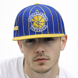 <span class=keywords><strong>Gorra</strong></span> de Visera Plana con Cierre a Presión, Lavable a Máquina, Duradera, Resistente a la Decoloración, 100% Poliéster, para Uso Diario, con Patrón de Rayas Serigrafiado - Product Image 2