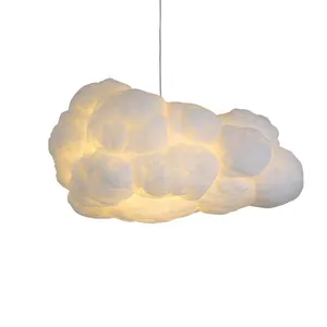 Yaratıcı yüzen bulutlar avizeler yatak odası kolye ışık Led asılı lambaları beyaz Diy bulut avize 60 90 Modern İskandinav lamba