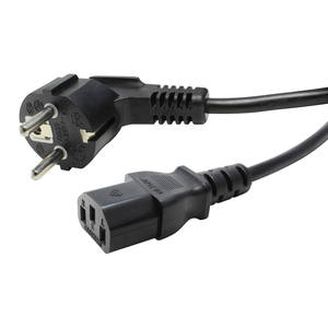 Cable de conexión tripolar C13 10A/250V de 1.8m, ideal para conectar dispositivos eléctricos en la oficina y el hogar. - Product Image 1