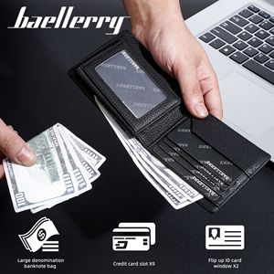 กระเป๋าสตางค์ผู้ชาย Baellerry หนังแท้ พับสองตอนอเนกประสงค์ ใช้ได้ทุกวัน - Product Image 4