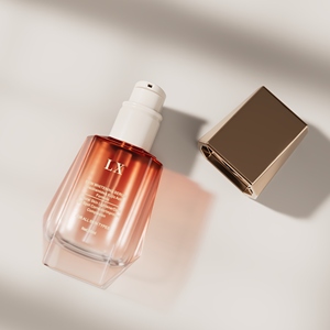 Flacon pompe en verre givré personnalisé de 30 ml, forme conique, emballage de luxe vide pour fond de teint liquide et lotion cosmétique - Product Image 3