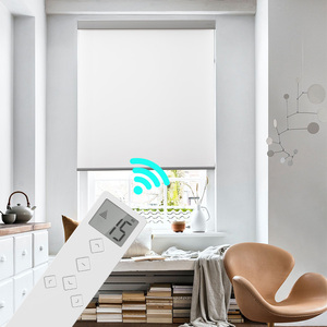 Smart elettrico motorizzato parasole Wifi controllo oscuramento doppio strato <span class=keywords><strong>tende</strong></span> <span class=keywords><strong>a</strong></span> <span class=keywords><strong>rullo</strong></span> casa finestre materiale in tessuto scatola - Product Image 1