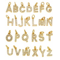 Collier Pendentif Lettres Dorées Exquises (26 Lettres) pour Création de Bijoux DIY, Accessoires Décoratifs, Vente en Gros