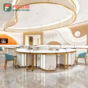 Vitrine en verre haut de gamme, comptoir à bijoux en bois, étagère d'exposition de bijoux, présentoir de luxe, design mural - Product Image 5