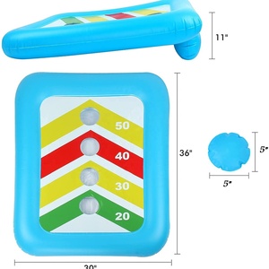 Bouée de piscine gonflable avec 4 sacs d'eau et jeu de Cornhole flottant pour jeu aquatique multijoueur enfant et adulte - Product Image 5