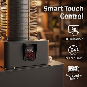 Chauffage radiant diesel portable avec minuterie 0-24h et interrupteur de basculement électronique 130-200 ㎡   Chauffage à l'huile à grande surface de chauffage - Product Image 4