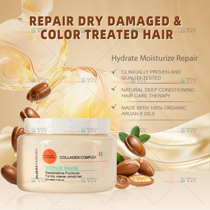 Nouveau produit : Ensemble <span class=keywords><strong>shampoing</strong></span> et après-<span class=keywords><strong>shampoing</strong></span> <span class=keywords><strong>réparateur</strong></span> au complexe de collagène et à l'huile d'argan, <span class=keywords><strong>shampoing</strong></span> nourrissant pour cheveux abîmés - Product Image 4